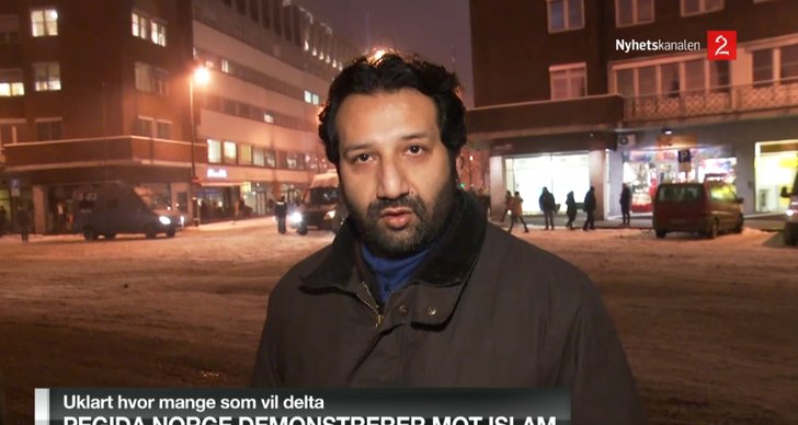 Norge, Demonstration, Reporter, TV, Rasism